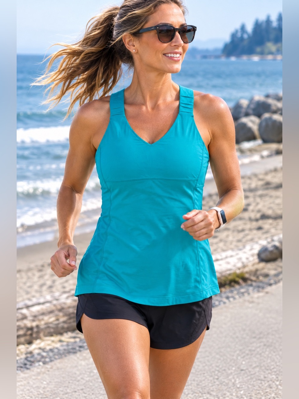 lululemon athletica Turquoise Tank Top | Built-In Sports Bra | Size M